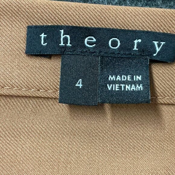 Theory wrap skirt, brown, tan, 100% wool - Picture 3 of 4